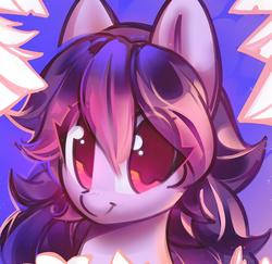 Size: 1200x1164 | Tagged: safe, artist:mirroredsea, oc, oc only, oc:share dast, earth pony, pony, bust, earth pony oc, female, looking at you, mare, smiling, smiling at you, solo