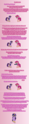 Size: 504x2097 | Tagged: safe, artist:verve, pinkie pie, twilight sparkle, alicorn, earth pony, pony, ain't never had friends like us, g4, ask, comic, female, gradient background, looking at you, mare, pixel art, tumblr, twilight sparkle (alicorn)