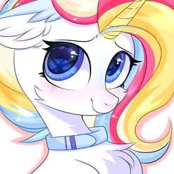 Size: 3000x3000 | Tagged: safe, artist:pesty_skillengton, derpibooru exclusive, oc, oc only, pony, unicorn, bust, collar, female, high res, mare, portrait, solo