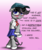 Size: 1664x2000 | Tagged: safe, artist:chopsticks, oc, oc only, oc:chopsticks, pegasus, pony, blatant lies, blushing, cheek fluff, clothes, crossdressing, crossed hooves, crossed legs, dialogue, funny, hat, hoof fluff, i'm not cute, male, school uniform, schoolgirl, simple background, solo, stallion, text