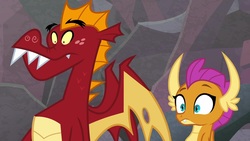 Size: 1920x1080 | Tagged: safe, screencap, garble, smolder, dragon, g4, sweet and smoky, brother and sister, female, male, siblings
