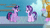 Size: 1280x720 | Tagged: safe, screencap, starlight glimmer, twilight sparkle, alicorn, pony, unicorn, school daze, animated, bridge, determined, duo, duo female, female, friendship, happy, hug, pond, school of friendship, smiling, sound, twilight sparkle (alicorn), waterfall, webm