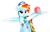 Size: 3589x2322 | Tagged: safe, artist:liaaqila, rainbow dash, pegasus, pony, common ground, g4, my little pony: friendship is magic, ball, chest fluff, coach rainbow dash, cute, dashabetes, ear fluff, eye clipping through hair, faic, female, high res, leg fluff, lidded eyes, open mouth, scene interpretation, smug, smugdash, solo, traditional art, whistle, wing fluff