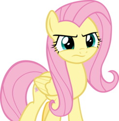 Size: 4785x4873 | Tagged: safe, artist:ironm17, fluttershy, pegasus, pony, g4, sweet and smoky, angry, female, fluttershy is not amused, simple background, solo, transparent background, unamused, vector, wavy mouth