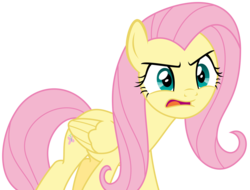 Size: 3409x2597 | Tagged: safe, artist:sketchmcreations, fluttershy, pegasus, pony, g4, sweet and smoky, assertive, female, high res, mare, open mouth, simple background, solo, transparent background, vector