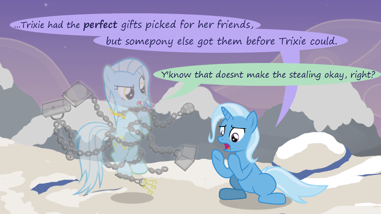 #2054315 - safe, artist:evil-dec0y, trixie, oc, pony, comic:trixie vs ...