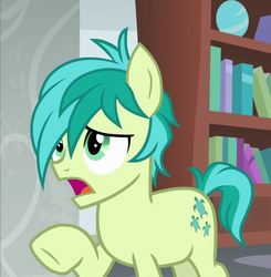 Size: 618x630 | Tagged: safe, screencap, sandbar, earth pony, pony, g4, school daze, cropped, male, raised hoof, solo