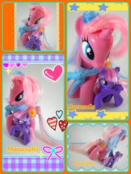 Size: 960x1280 | Tagged: safe, artist:lightningsilver-mana, clear sky, wind sprint, pegasus, pony, unicorn, common ground, g4, customized toy, doll, female, filly, hair styling, irl, mare, mother and daughter, paint, painting, photo, sewing, toy