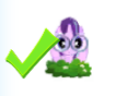 Size: 106x88 | Tagged: safe, gameloft, starlight glimmer, pony, unicorn, g4, binoculars, check mark, picture for breezies
