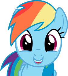 Size: 5424x6000 | Tagged: safe, artist:skie-vinyl, rainbow dash, pegasus, pony, g4, the super speedy cider squeezy 6000, .svg available, bust, cute, dashabetes, female, hnnng, looking at you, mare, open mouth, simple background, smiling, solo, transparent background, vector