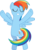 Size: 3721x5352 | Tagged: safe, artist:skie-vinyl, rainbow dash, pegasus, pony, castle sweet castle, g4, .svg available, cute, dashabetes, eyes closed, female, flying, hooves up, mare, simple background, smiling, solo, spinning, spread wings, transparent background, vector, wings