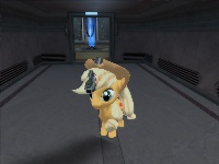 Size: 200x150 | Tagged: safe, applejack, earth pony, pony, g4, 3d, coruscant, mod, picture for breezies, star wars: battlefront ii