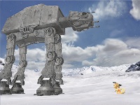 Size: 200x150 | Tagged: safe, applejack, earth pony, pony, g4, at-at, hoth, mod, picture for breezies, star wars: battlefront ii