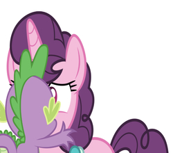 Size: 658x580 | Tagged: safe, edit, editor:undeadponysoldier, spike, sugar belle, dragon, pony, unicorn, g4, crack shipping, female, interspecies, kiss on the lips, kissing, male, mare, shipping, simple background, straight, sugarspike, white background
