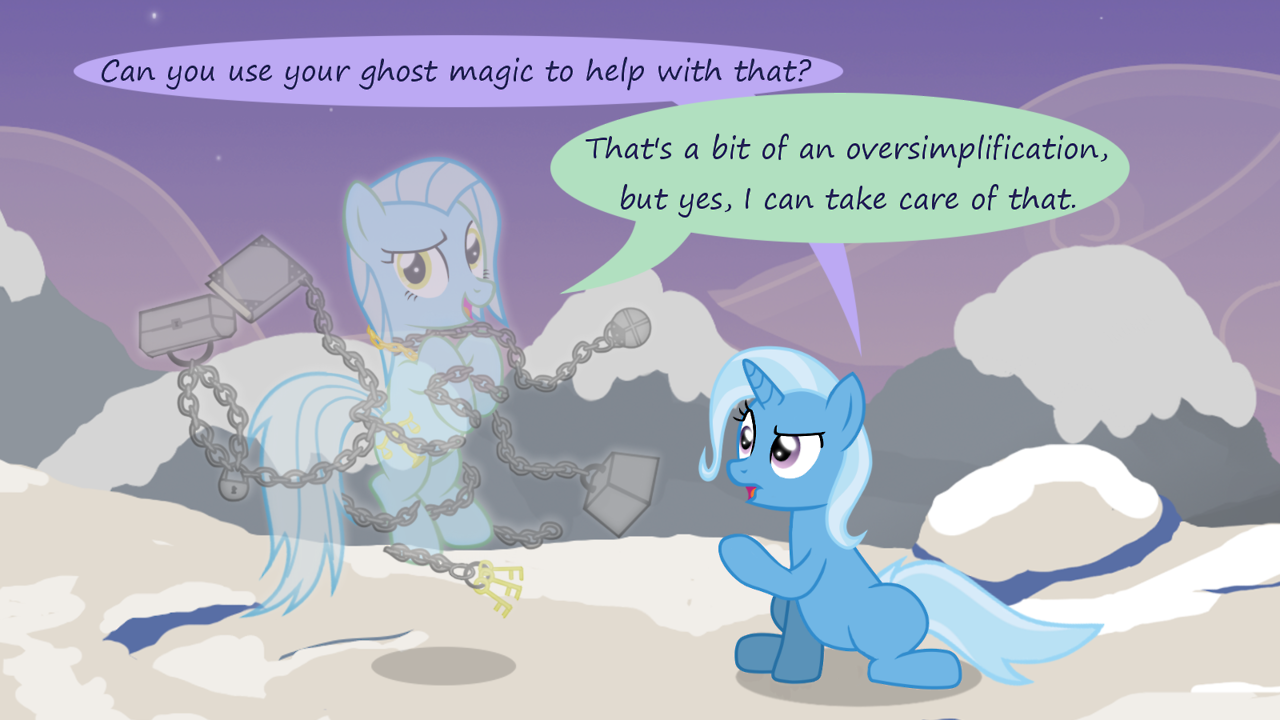 #2054661 - safe, artist:evil-dec0y, trixie, oc, pony, comic:trixie vs ...