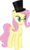 Size: 2700x4500 | Tagged: safe, artist:slb94, fluttershy, pegasus, pony, g4, :<, classy, cute, dapper, female, glasses, hat, shyabetes, simple background, solo, top hat, transparent background, vector