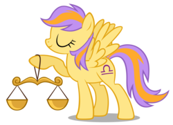 Size: 4500x3250 | Tagged: safe, artist:mrlolcats17, libra (g4), pegasus, pony, g4, eyes closed, female, hoof hold, hooves, libra, mare, ponyscopes, scales, simple background, smiling, solo, spread wings, transparent background, wings