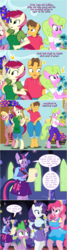 Size: 800x2996 | Tagged: safe, artist:flash equestria photography, caramel, daisy, flower wishes, lily, lily valley, pinkie pie, rarity, roseluck, spike, twilight sparkle, alicorn, earth pony, unicorn, anthro, unguligrade anthro, g4, breasts, comic, female, male, mare, oatmeal are you crazy, scrunchy face, show accurate, show accurate anthro, stallion, twilight sparkle (alicorn), wide hips