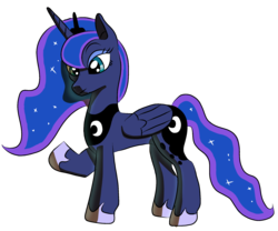 Size: 2038x1693 | Tagged: safe, artist:platinumdrop, princess luna, pony, g4, female, simple background, solo, transparent background