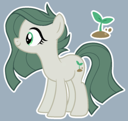 Size: 953x903 | Tagged: safe, artist:glowfangs, oc, oc only, oc:sprout, earth pony, pony, female, mare, offspring, parent:maud pie, parent:mud briar, parents:maudbriar, solo
