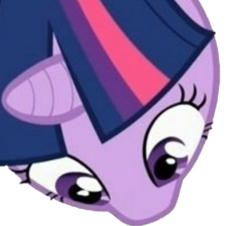 Size: 960x960 | Tagged: safe, edit, twilight sparkle, pony, unicorn, feeling pinkie keen, g4, season 1, above, cropped, female, looking down, mare, simple background, solo, transparent background, unicorn twilight, wat, wide eyes