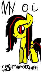 Size: 1500x2668 | Tagged: safe, oc, oc only, oc:cutestponyeverintheworld, earth pony, pony, 1000 hours in ms paint, female, hooves, joke oc, mare, mary sue, simple background, smiling, solo, white background