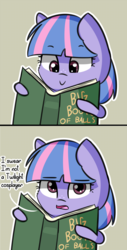 Size: 1334x2634 | Tagged: safe, artist:artiks, wind sprint, pegasus, pony, common ground, book, captiwinding, comic, cute, female, filly, foal, freckles, gray background, looking at you, not twilight sparkle, reading, simple background, solo, sprintabetes, that was fast
