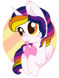 Size: 1280x1684 | Tagged: safe, artist:pokeponyeq, oc, oc only, oc:celentina, alicorn, pony, female, heart, mare, solo, tongue out