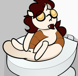 Size: 500x487 | Tagged: safe, artist:biepbot, derpibooru exclusive, oc, oc only, oc:biepbot, cat, original species, waspling, anus, but why, meme, nudity, ponified animal photo, simplistic anus, tail, toilet