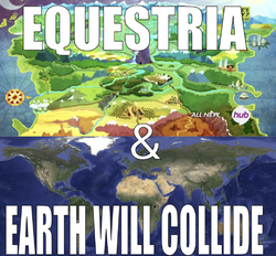 Size: 668x620 | Tagged: safe, edit, edited screencap, editor:undeadponysoldier, screencap, g4, compass, hub logo, map of equestria, no pony, spoiler, text, world map, worlds collide