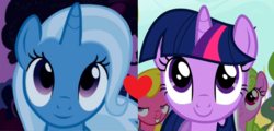 Size: 638x306 | Tagged: safe, trixie, twilight sparkle, pony, boast busters, g4, the last roundup, female, lesbian, ship:twixie, shipping