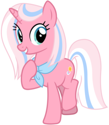 Size: 2800x3200 | Tagged: safe, artist:cheezedoodle96, clear sky, pony, unicorn, common ground, g4, .svg available, female, high res, hoof on chest, looking at you, mare, neckerchief, raised leg, simple background, smiling, solo, svg, transparent background, vector