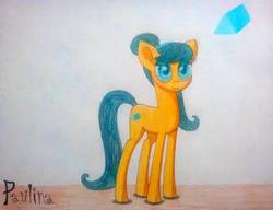 Size: 1126x866 | Tagged: safe, artist:dialysis2day, oc, oc only, oc:paulina (dialysis2day), earth pony, pony, female, mare, solo, traditional art