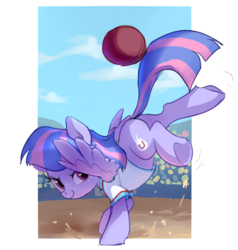 Size: 816x856 | Tagged: safe, artist:luciferamon, wind sprint, pegasus, pony, common ground, g4, ball, butt, clothes, cloud, female, filly, foal, freckles, looking back, plot, sky, smiling, solo