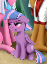 Size: 4550x6300 | Tagged: safe, artist:darksly, clear sky, quibble pants, wind sprint, pegasus, pony, common ground, g4, blushing, cute, female, filly, floppy ears, freckles, male, solo focus, tongue out, unamused, wind sprint is not amused