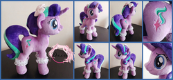 Size: 3000x1394 | Tagged: safe, artist:dixierarity, starlight glimmer, pony, g4, bow, butt, female, for sale, garter, handmade, irl, photo, plot, plushie