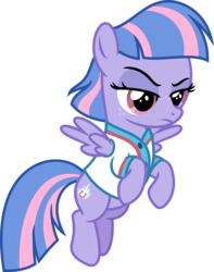 Size: 6640x8415 | Tagged: safe, artist:suramii, wind sprint, pegasus, pony, common ground, g4, absurd resolution, clothes, female, filly, flying, freckles, raised eyebrow, simple background, solo, transparent background, vector