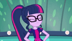 Size: 600x338 | Tagged: safe, screencap, sci-twi, twilight sparkle, equestria girls, equestria girls series, g4, i'm on a yacht, spoiler:eqg series (season 2), adorasexy, animated, cute, dancing, female, gif, glasses, ponytail, sexy, solo, swaying hips, twiabetes