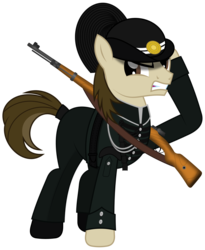 Size: 1280x1562 | Tagged: safe, artist:brony-works, earth pony, pony, clothes, gun, male, rifle, simple background, solo, stallion, sweden, transparent background, uniform, värmland, weapon