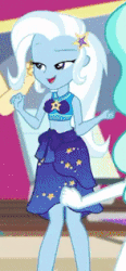 Size: 294x636 | Tagged: safe, screencap, paisley, trixie, valhallen, equestria girls, g4, i'm on a yacht, my little pony equestria girls: better together, animated, bikini, bikini babe, bikini top, clothes, cropped, cute, dancing, diatrixes, female, gif, legs, male, midriff, offscreen character, sarong, solo focus, swimsuit
