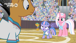 Size: 1366x768 | Tagged: safe, screencap, clear sky, quibble pants, snails, wind sprint, earth pony, pegasus, pony, unicorn, common ground, g4, angry, audience, crowd, discovery family logo, field, sports outfit, stadium, sweat, upset
