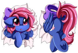Size: 3701x2550 | Tagged: safe, artist:pridark, oc, oc only, oc:ribbon moon, pegasus, pony, butt, commission, design, female, high res, mare, open mouth, plot, shirt design, simple background, solo, transparent background