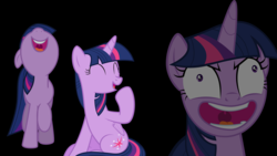 Size: 1920x1080 | Tagged: safe, artist:estories, artist:jp, artist:twilirity, edit, twilight sparkle, alicorn, pony, black background, faic, female, laughing tom cruise, mare, meme, nose in the air, simple background, solo, twilight sparkle (alicorn), wallpaper, wallpaper edit