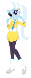 Size: 234x582 | Tagged: safe, artist:fjessemcsm, artist:pupkinbases, trixie, equestria girls, g4, ace attorney, athena cykes, barely eqg related, base used, clothes, crossover, ear piercing, earring, high heels, jewelry, necklace, necktie, peace sign, piercing, shoes