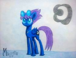 Size: 1167x896 | Tagged: safe, artist:dialysis2day, oc, oc only, oc:maggie, pegasus, pony, female, goggles, mare, solo, traditional art