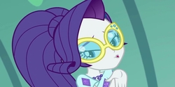 Size: 2000x1000 | Tagged: safe, screencap, rarity, equestria girls, g4, i'm on a yacht, my little pony equestria girls: better together, blowing a kiss, geode of shielding, magical geodes, ponytail, wrong aspect ratio