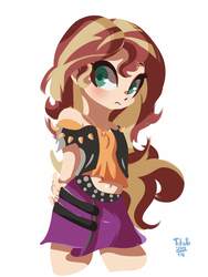 Size: 2788x3703 | Tagged: safe, artist:tohupo, sunset shimmer, equestria girls, g4, my little pony equestria girls: better together, clothes, female, geode of empathy, high res, jacket, leather jacket, magical geodes, solo