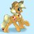 Size: 1536x1536 | Tagged: safe, artist:kurogewapony, applejack, earth pony, pony, g4, butt, female, looking back, mare, plot, raised hoof, simple background, smiling, solo, underhoof