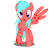 Size: 602x580 | Tagged: safe, edit, editor:undeadponysoldier, oc, oc only, oc:echristian, pegasus, pony, adorable face, animated, cute, dancing, derp, female, flapping, flapping wings, mare, open mouth, recolor, shadow, simple background, smiling, solo, tap dancing, white background