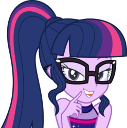 Size: 2329x2361 | Tagged: safe, artist:phucknuckl, sci-twi, twilight sparkle, equestria girls, equestria girls series, g4, i'm on a yacht, spoiler:eqg series (season 2), adorasexy, adorkable, adorkasexy, biting, cheeky, clothes, cute, dork, female, glasses, high res, looking at you, ponytail, sexy, simple background, sleeveless, solo, tongue bite, transparent background, twiabetes, vector
